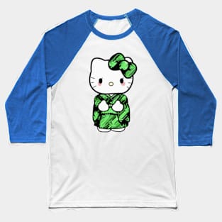 Cat Kimono Baseball T-Shirt